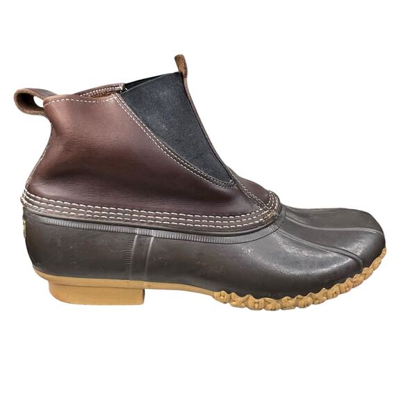 L.L. Bean Men’s Brown Waterproof Chelsea Duck Boot Size US 13 - Picture 1 of 10